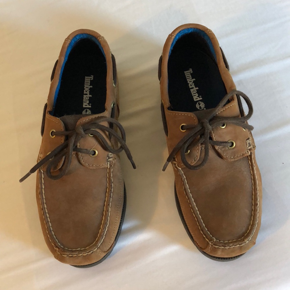 Timberland leather moccasin boat shoes